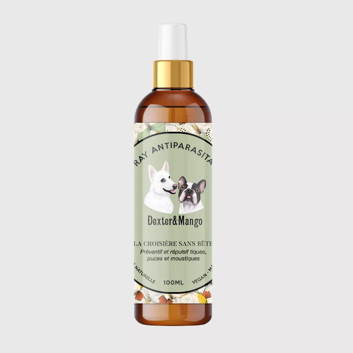 Spray anti-parasitaire répulsif naturel pour chiens