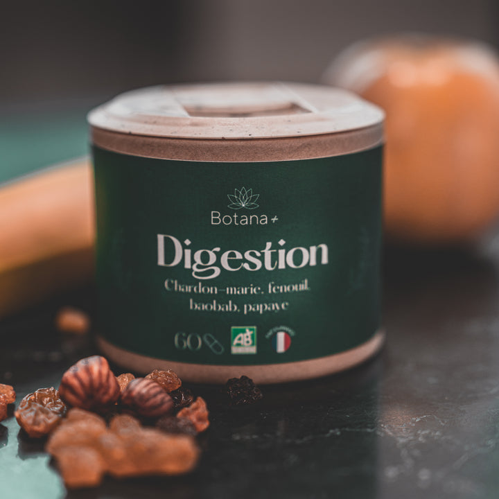 Suplemento bio "Digestión” – Cardo mariano Baobab Hinojo Papaya