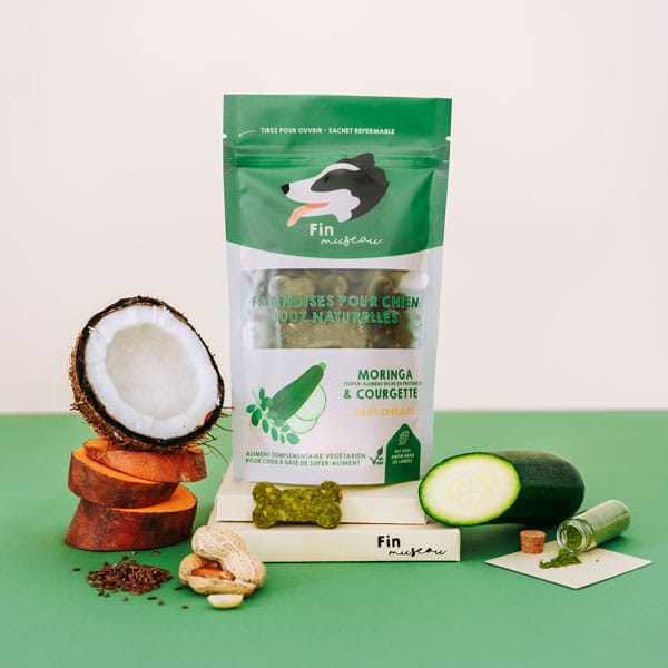 Friandises 100% naturelles pour chien - Moringa & Courgette