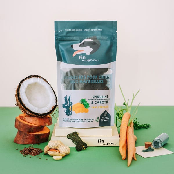 Friandises 100% naturelles pour chien - Spiruline & Carotte