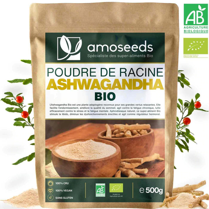 Pó de Ashwagandha orgânico - 500g